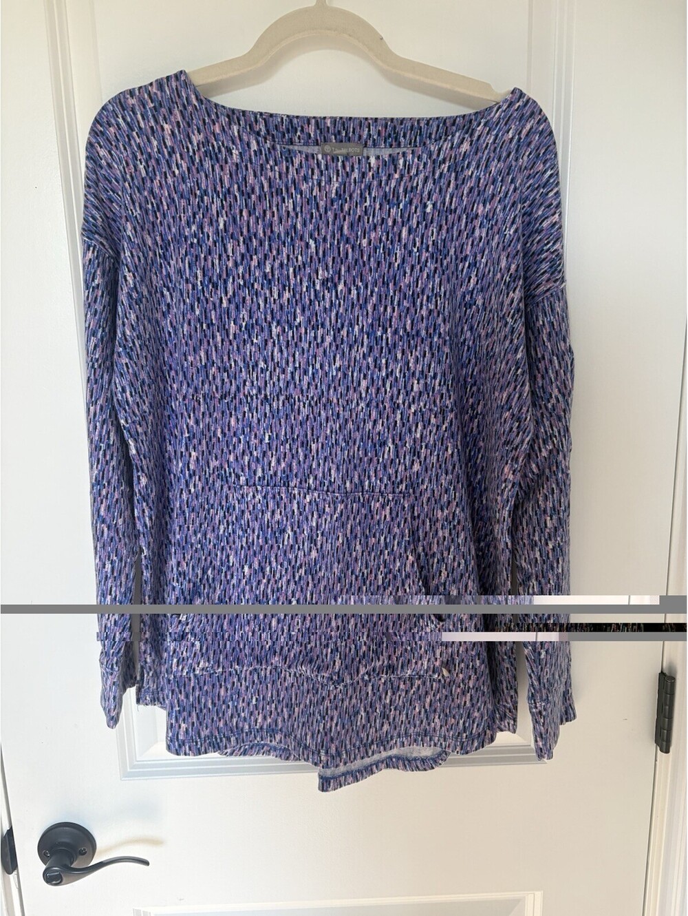 T By Talbots Womens Shirt L Activewear Sweatshirt Purple Casual